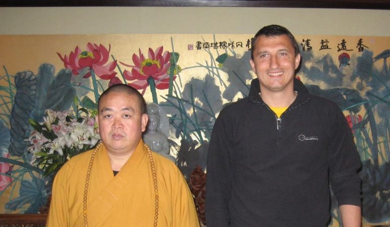 Treffen mit dem Abt des Shaolin Klosters in China
